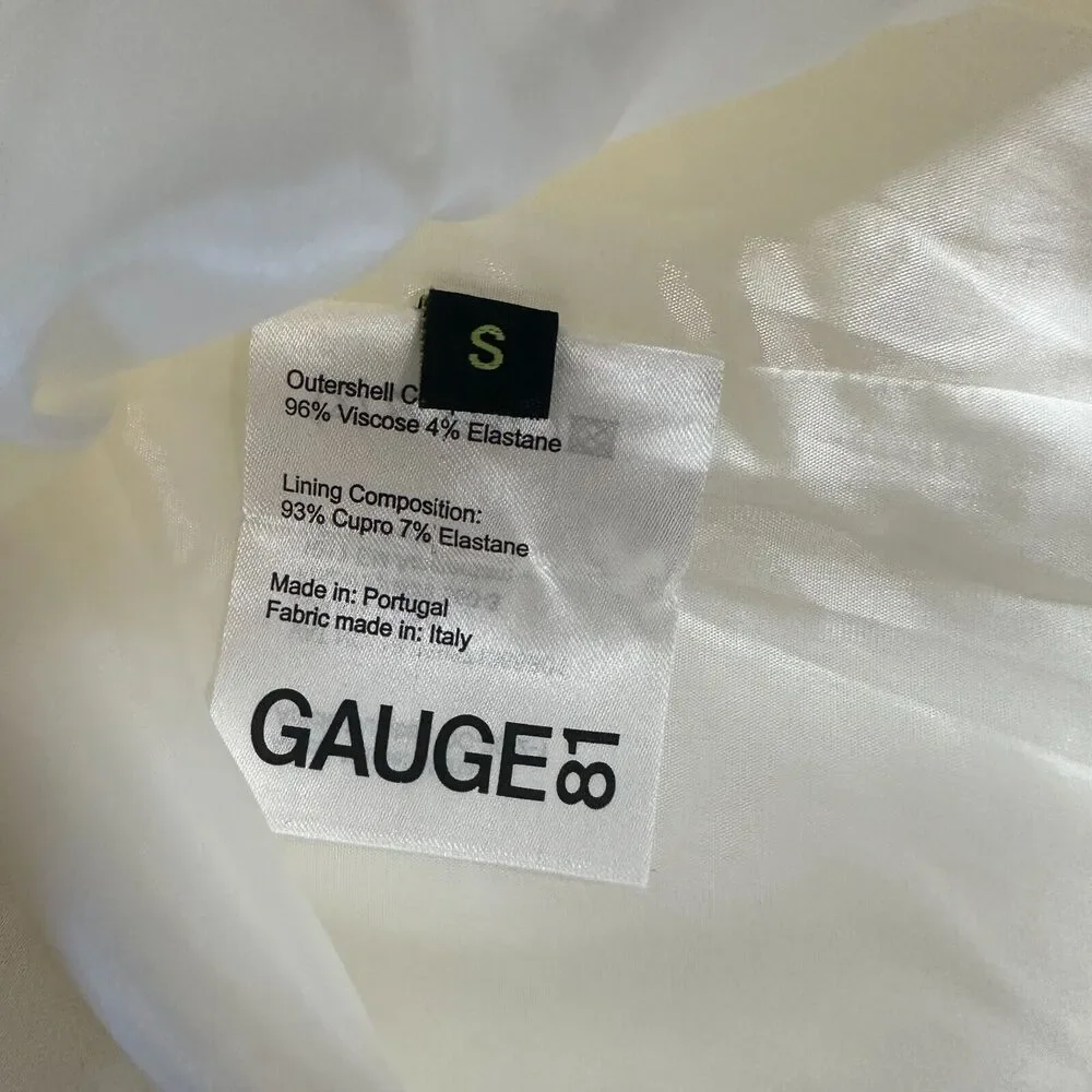 Gauge81 Marta White Satin Cut Out Square Neck Sleeveless Open Side Tie Back  SM - Picture 10 of 13